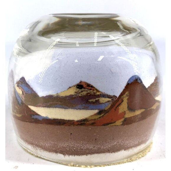 Sand Sculpture Paperweight Desert Sands Handmade Landscape Scene 2.25" - Picture 3 of 6